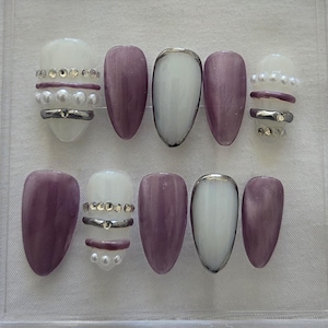 Bangle Cat Eye Handmade Press On Nails