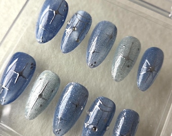 Ręcznie robione żelowe paznokcie wielokrotnego użytku, imitacja akrylu