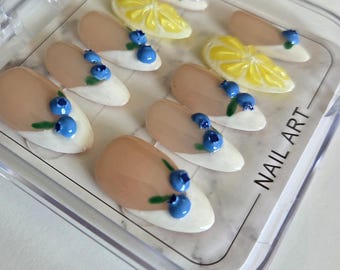 Handmade Gel Press on Nails Reusable Faux Acrylic