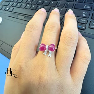 Ruby Flower Ring in 925 Sterling Silver with Natural Ruby Stone – Engagement Ring, Proposal Ring, Lucky Jewelry Gift for Women 2026