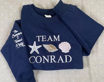 Embroidered Team Conrad Sweatshirt: Cousins Beach, Summer I Turned Pretty