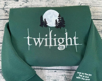 Twilight Saga Embroidered Sweatshirt, Book Lover Gift