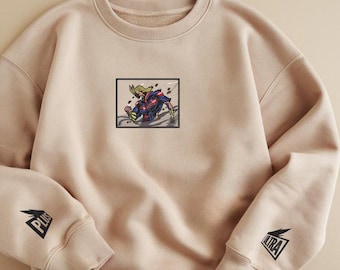 Embroidered Anime Hoodie, Malevolent Shrine Design, Cotton-Blend