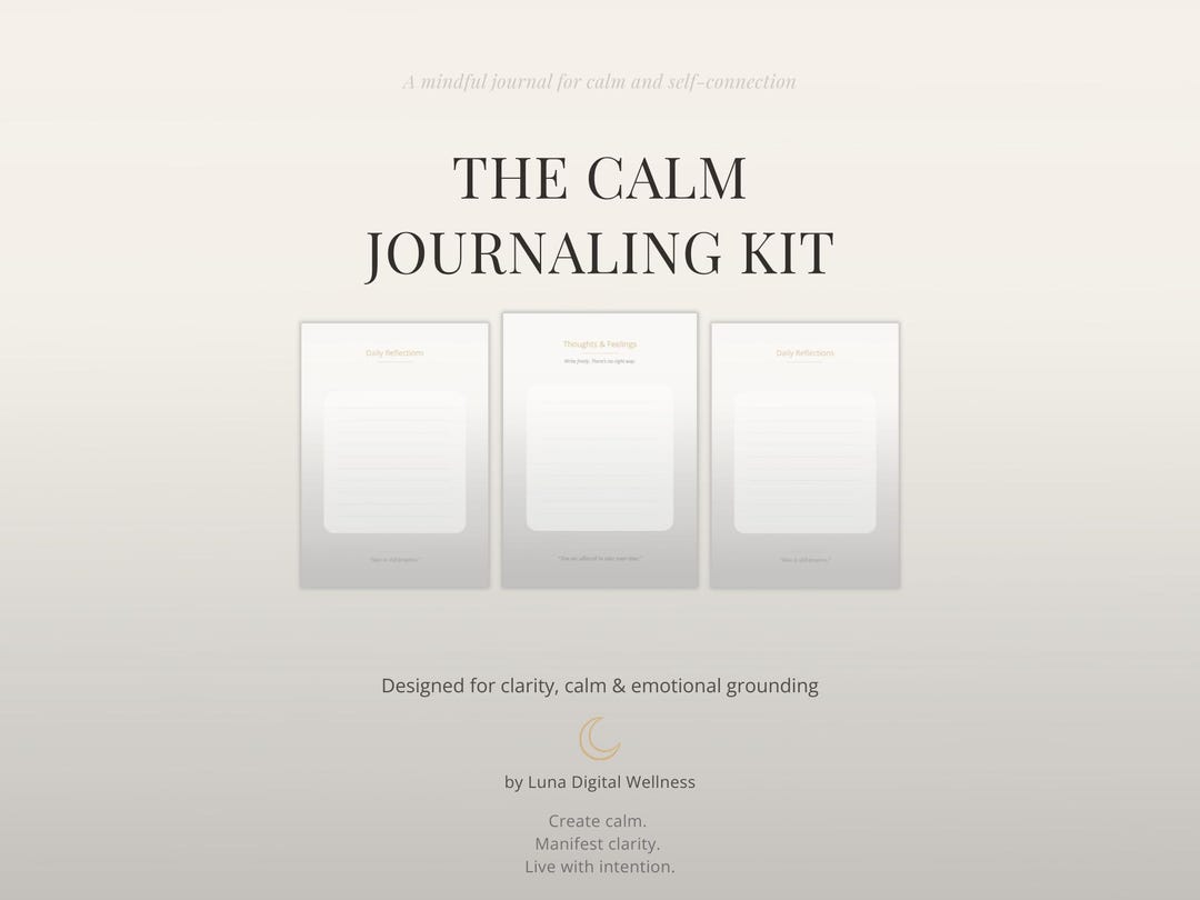 The Calm Journaling Kit – A Gentle Digital Journal for Emotional ...