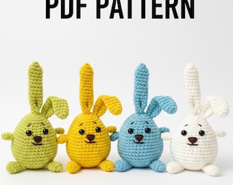 Osterhase Schlüsselanhänger Muster | Amigurumi Häschen Taschenanhänger (PDF Englisch)