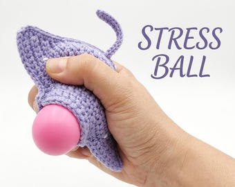 No Sew Stingray Häkelanleitung | Anti-Stress-Fidget-Spielzeug, Sensorisches Amigurumi (PDF)