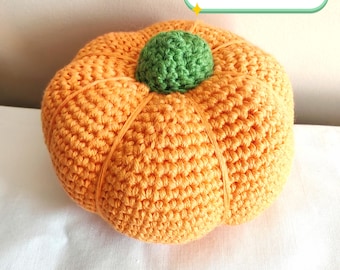 Pumpkin Crochet Pattern | Amigurumi Autumn Halloween Decor, Thanksgiving Harvest DIY | PDF: English