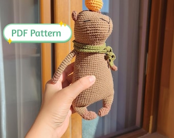 Capybara Crochet Pattern | Amigurumi Plush Toy DIY Tutorial, Exotic Animal Lover Gift | PDF: English