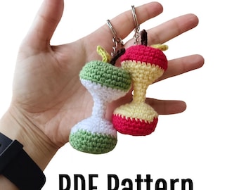 Crochet Apple Kern Schlüsselbund Muster | Anleitung zum Selbermachen (PDF)