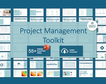 Business & Project Presentation Toolkit | 55+ Editable PowerPoint Slides | Executive  Evaluation Decks