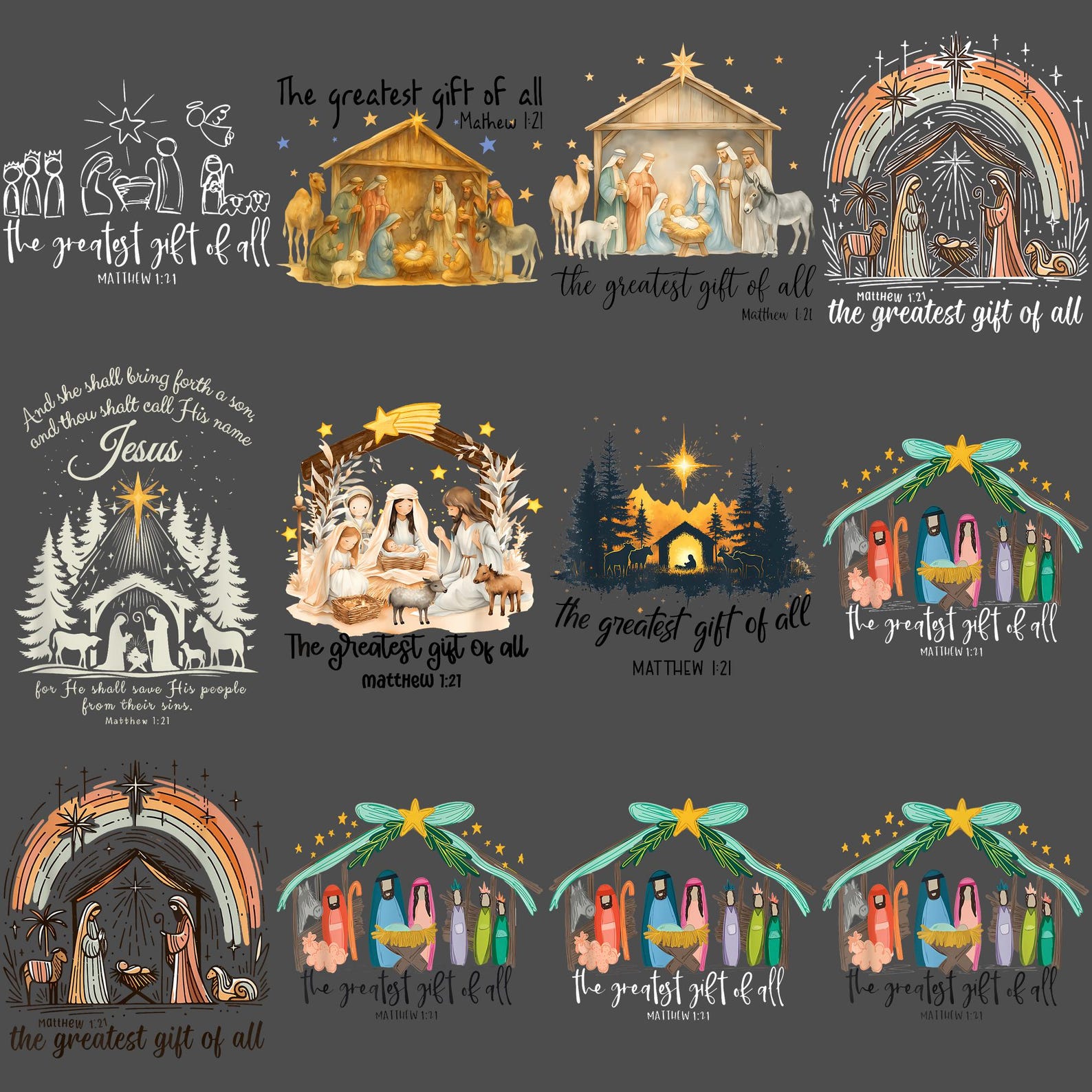 The Greatest Gift of All Nativity PNG, Jesus Christian Christmas ...