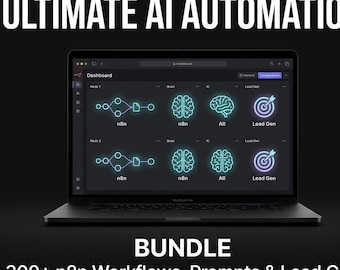 Ultimate AI Automation Bundle with 300+ n8n Workflows, AI Prompts and Lead Generation Systems for Agencies and No-Code Founders
