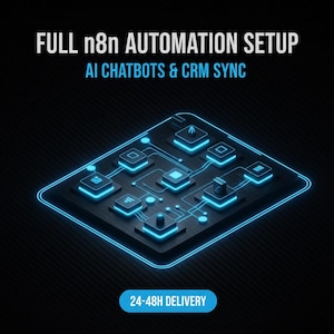 Kundenspezifischer n8n Autritons-Aufbau-Service | AI Chatbot,Lead Gen und crmm nch | Done-For-You Business-Abarbeit und Api-Integration in 24 Stunden