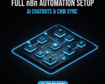 Custom n8n Automation Setup Service | AI Chatbot, Lead Gen and CRM Sync | Done-For-You Business Workflows and API Integration in 24 Hours