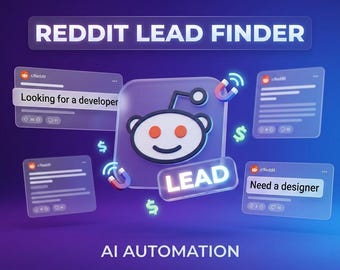 Reddit Lead Finder Automation - n8n Workflow (json) | AI Lead Generation Tool for Freelancers, Agencies & Job Seekers | Full PDF Setup Guide