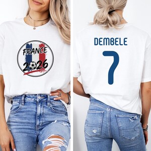 France Star Player Dembele #7 Shirt, Gift Soccer Sports Graphic Tee, World Tournament Sports Soccer Jersey Unisex T-Shirt image 2
