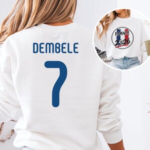 France Star Player Dembele #7 Shirt, Gift Soccer Sports Graphic Tee, World Tournament Sports Soccer Jersey Unisex T-Shirt image 6