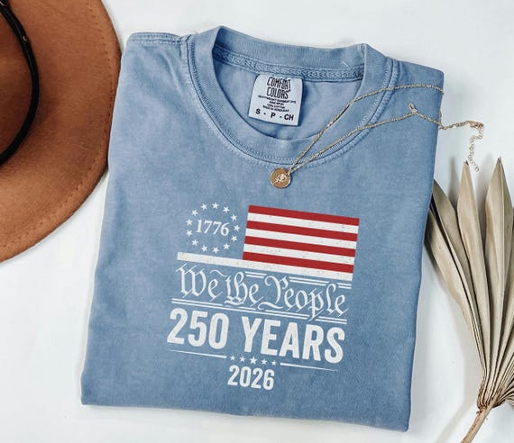 Vintage 1776 Top, America 250 Tshirt, 2026 Independence Day Gift For Him, USA Patriotic Clothing, We The People Tshirt