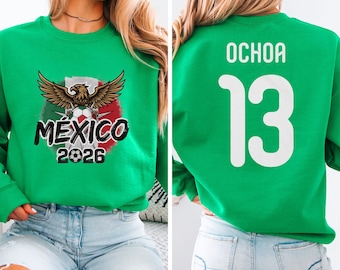 Mexico #13 Ochoa Star Player Design, World Tournament Soccer Gift Graphic Tee, Football Jersey Sports Fan Unisex T-Shirt