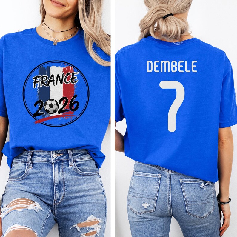 France Star Player Dembele #7 Shirt, Gift Soccer Sports Graphic Tee, World Tournament Sports Soccer Jersey Unisex T-Shirt image 5