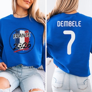 France Star Player Dembele #7 Shirt, Gift Soccer Sports Graphic Tee, World Tournament Sports Soccer Jersey Unisex T-Shirt image 1