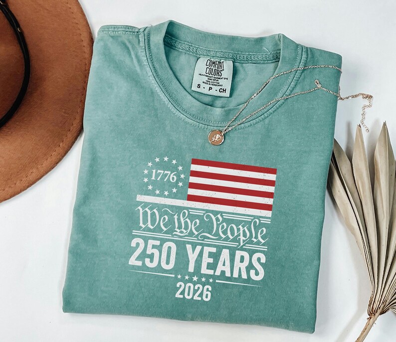 Vintage 1776 Top, America 250 Tshirt, 2026 Independence Day Gift For Him, USA Patriotic Clothing, We The People Tshirt image 6