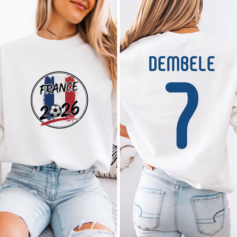 France Star Player Dembele #7 Shirt, Gift Soccer Sports Graphic Tee, World Tournament Sports Soccer Jersey Unisex T-Shirt image 8