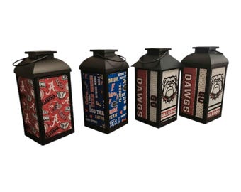 Custom College/NFL Team Solar Lantern: Personalized Game Day Decor