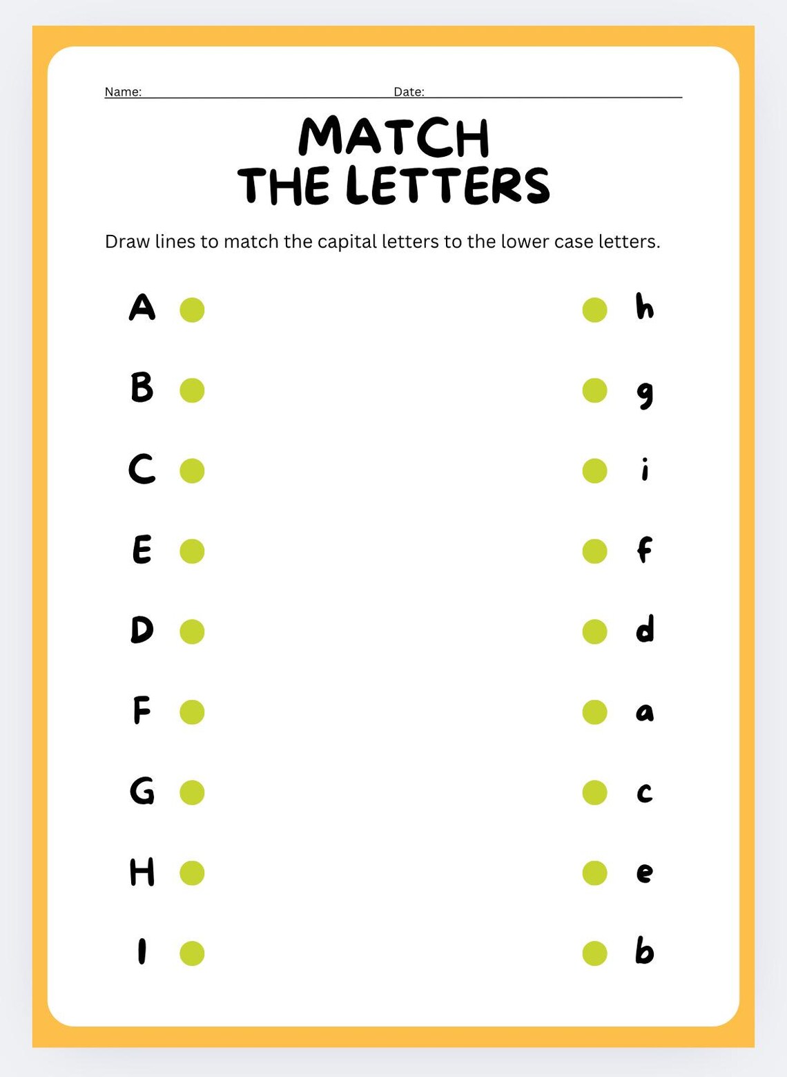 Matching Upper Case Letters to There Lower Case Sounds - Etsy