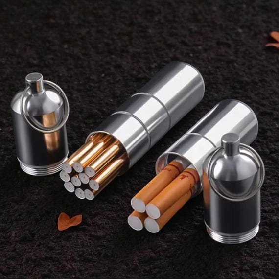 cylinder cigarette case Waterproof Capsule Cigarette Case with Keychain