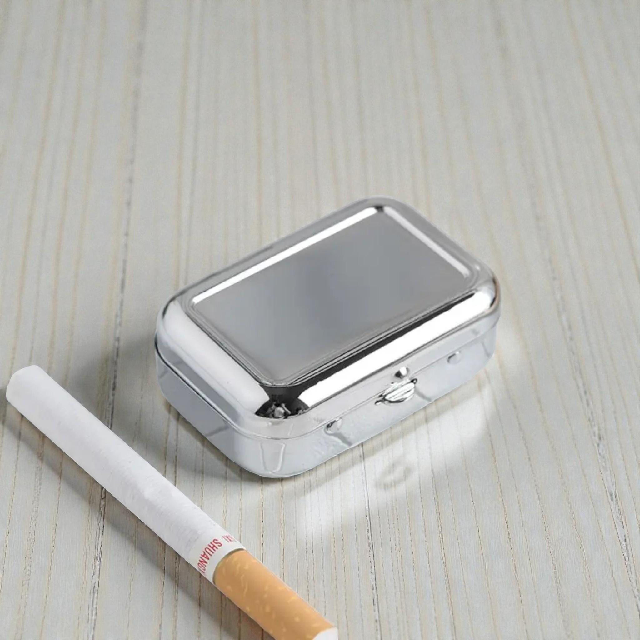 cigarette ash pouch Portable Ashtray, VOVCIG Pocket Ashtray Windproof Ashtray with Lid Stainless Steel Car Tray for Car Outdoor Cigars (Silvery) : Automotive KK Ash Pouch Keep It Clean Portable Ash Bag - Custom