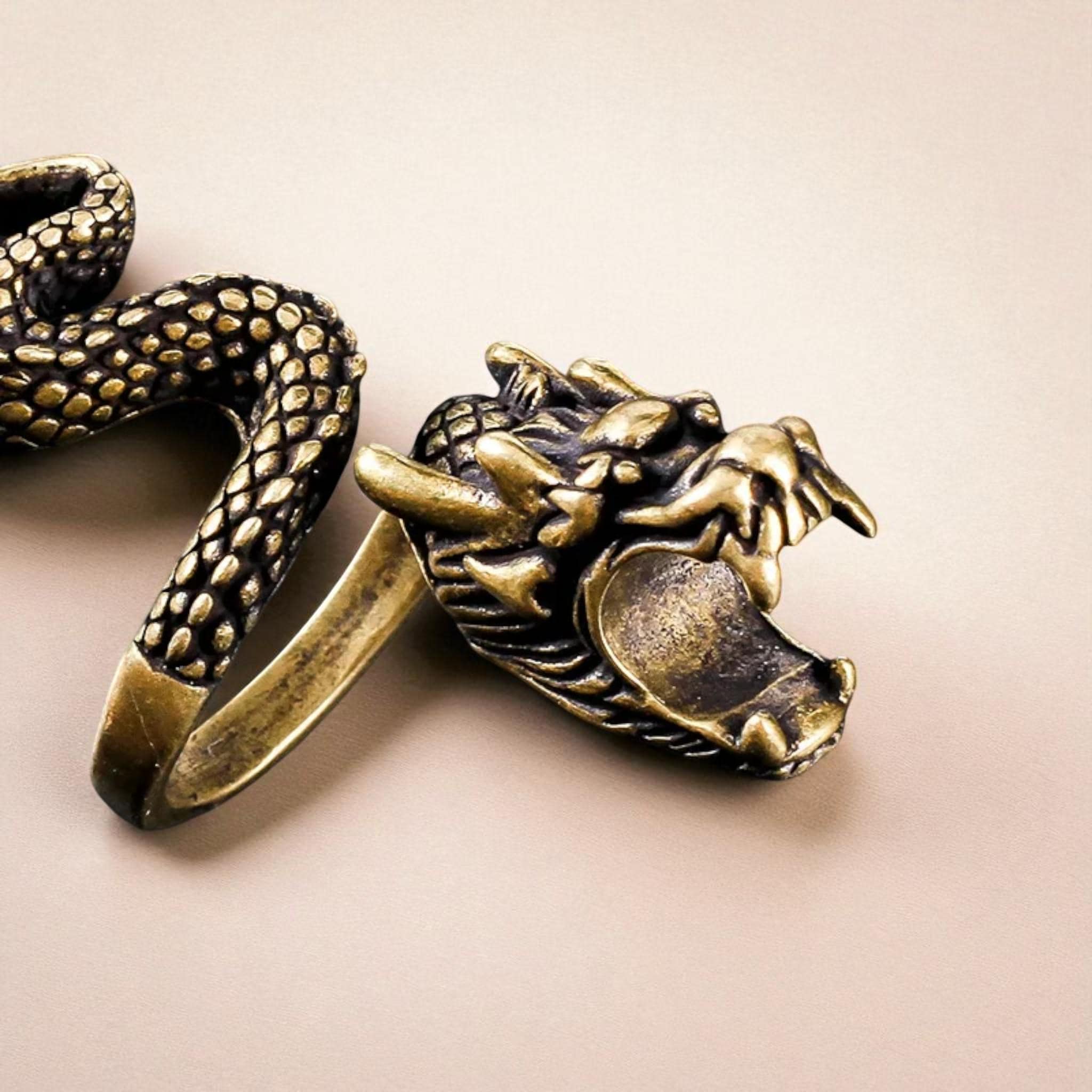 cigarette holder ring vintage Retro Dragon Adjustable Cigarette Holder Ring