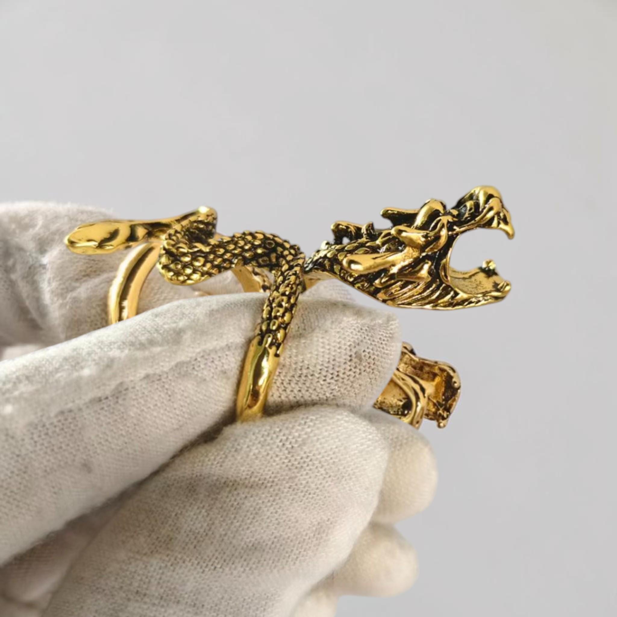 dragon cigarette holder Retro Dragon Adjustable Cigarette Holder Ring
