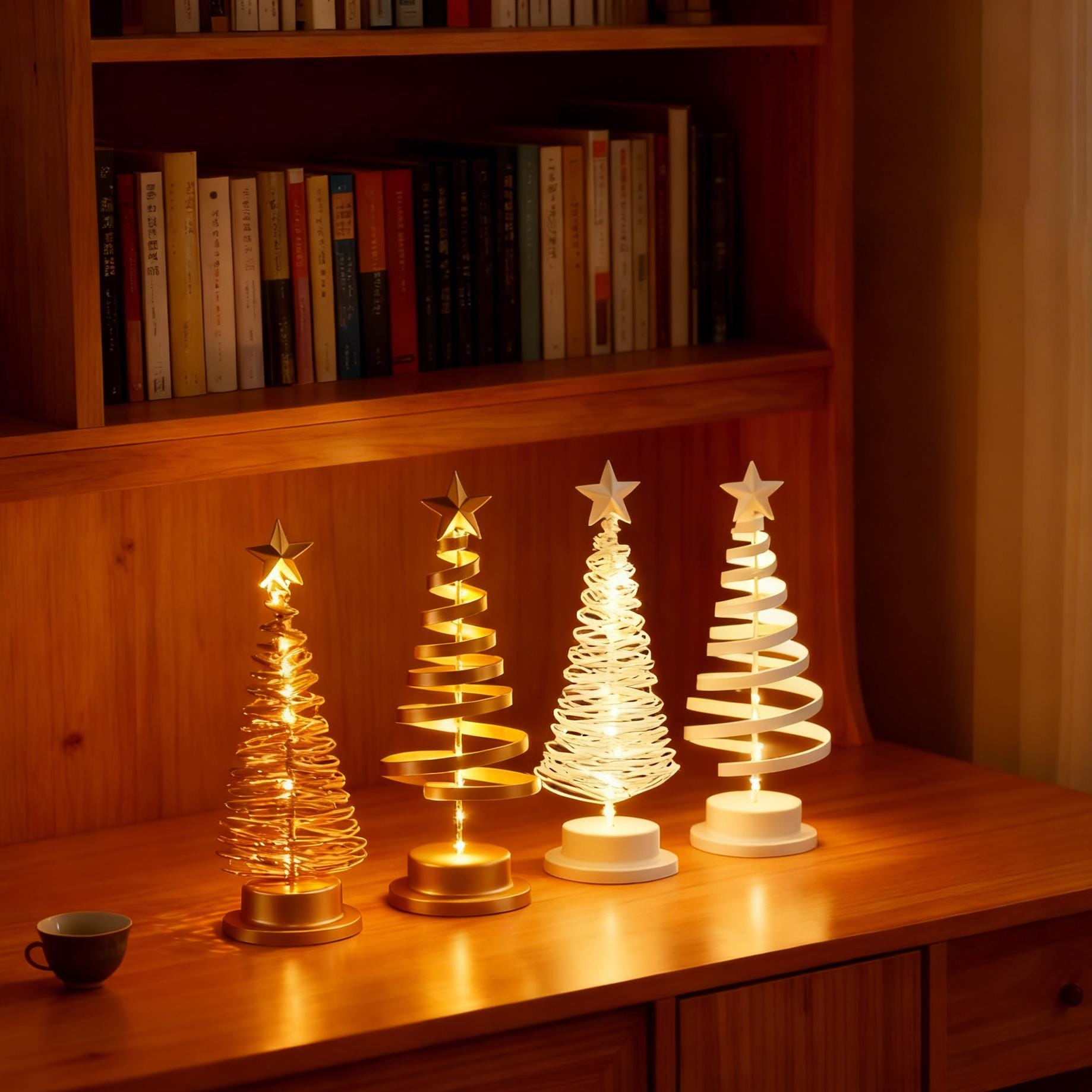 Bonetti – Arbre De Noël Lumineux En Spirale, 120 Cm, 100 LED Métal Et Plastique