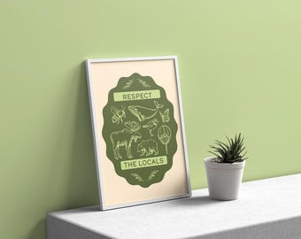 Protect the Locals-kunstprint: New England-muurkunst kust