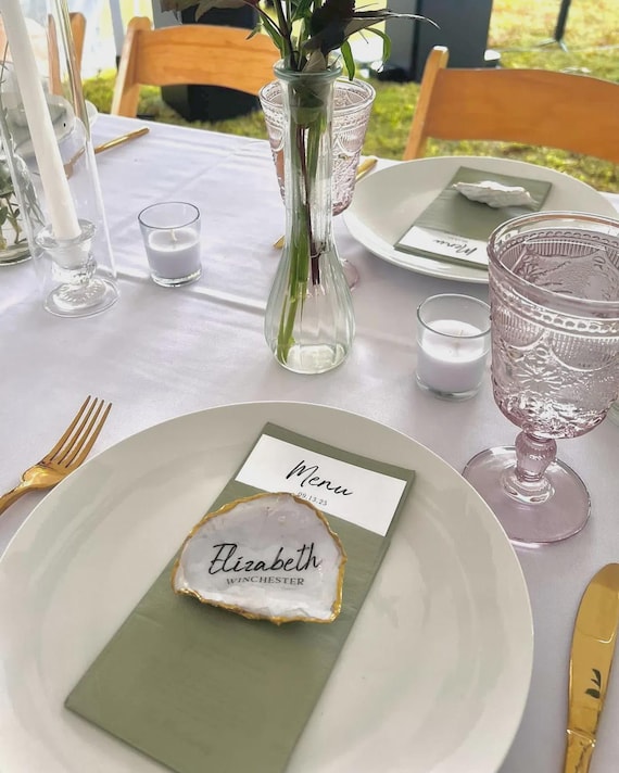 Customizable Oyster Shell Name Place Card: Made Fast, Coastal Wedding Favor