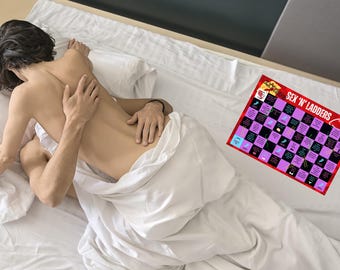 Sex n Ladders Extreme-editie | Bordspel voor ondeugende volwassen stellen | Afdrukbaar date-avondspel | Digitale download Slaapkamer Dare Game