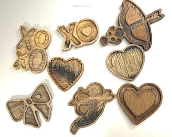 Wooden Valentines Day Magnets