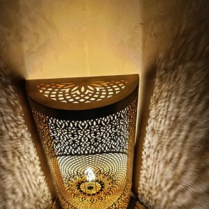 Moroccan Brass Wall Sconce Light – Handmade Oriental Lamp Shade ...