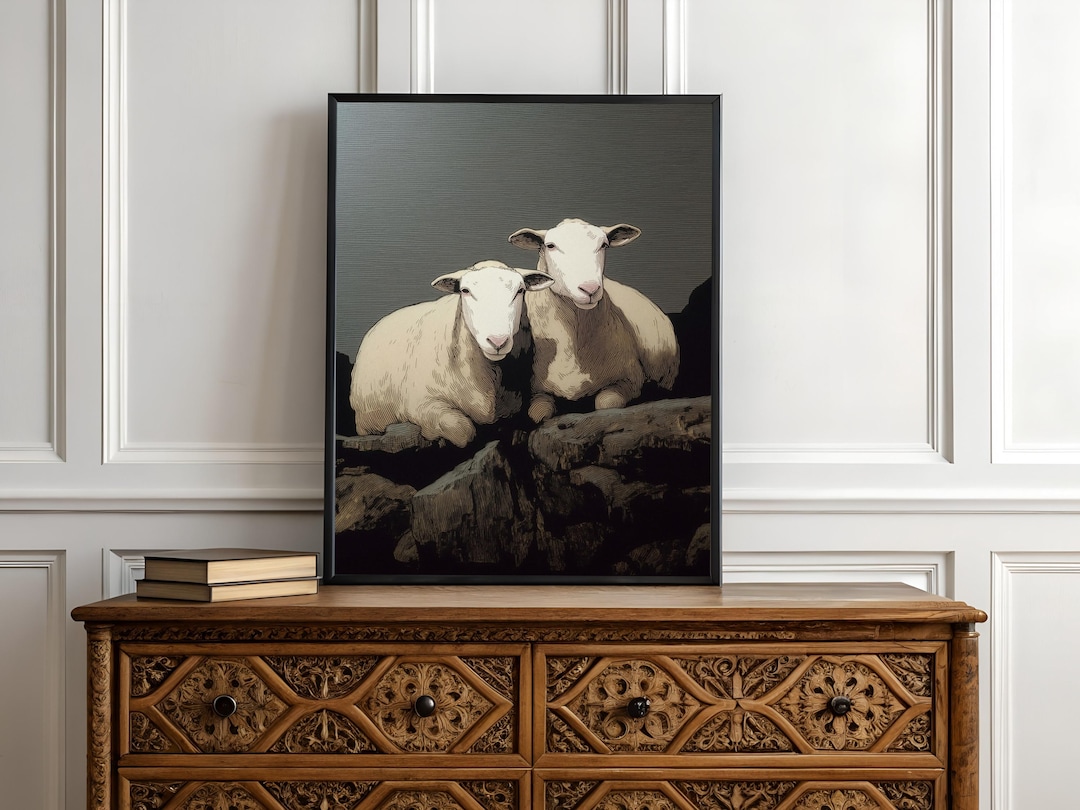 Vintage Sheep Print – Rustic Farmhouse Wall Art (digital Download) - Etsy