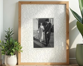 Collage de fotos personalizado con cartas de amor: póster de boda personalizado con descarga digital