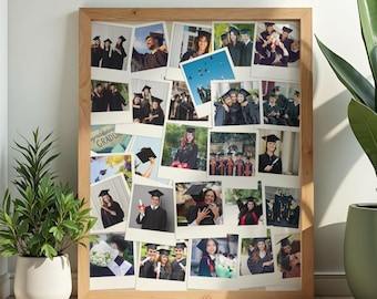 Cuadro decorativo para graduación, collage de fotos personalizado, regalo para él o ella, decoración del hogar.