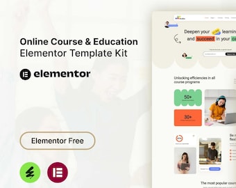 Online Course Education Elementor Template Kit | E-Learning Coaching School Website