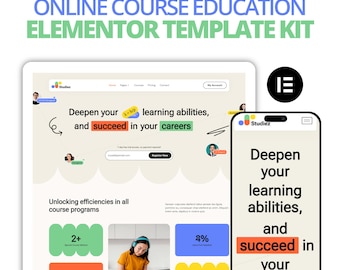 Elementor-mallkit för onlinekurser | Webbplats för e-lärandecoachskola