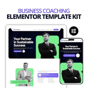 Business Coaching Website Template Kit | Elementor WordPress Consulting Template | Mentor Speaker Online Course Website Design