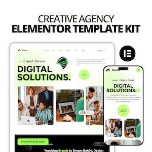 Creative Agency Elementor Template Kit | Digital Studio and Branding Website | WordPress Template for Portfolio Startup and Marketing Firms