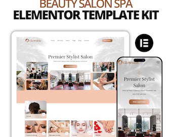 Kit de modèles Elementor pour salon de beauté et spa | Site WordPress pour cheveux, soins de la peau, maquillage et bien-être