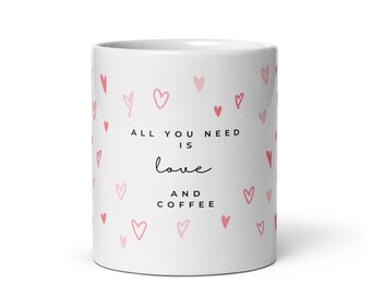 Valentine Love & Coffee Mug – Blush Hearts