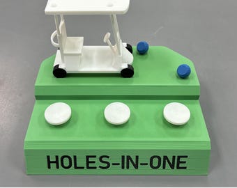 Customizable 3D Printed Golf Ball Display Stand: Golfer Gift | Grass Tees, Golf Cart