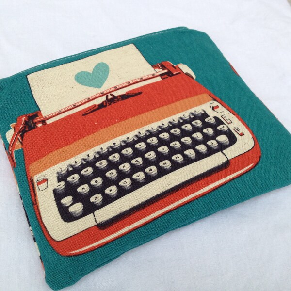 Love Letter Typewriter Zippered Pouch, Made and Ready to Ship
